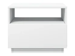 Mesa De Centro|vidaxl Mesa de centro com luzes LED 50x49x40 cm Branco