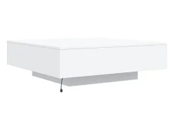 Mesa De Centro*vidaxl Mesa de centro com luzes LED 100x100x31 cm Branco