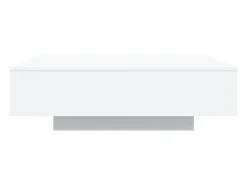 Mesa De Centro*vidaxl Mesa de centro com luzes LED 100x100x31 cm Branco
