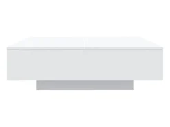 Mesa De Centro*vidaxl Mesa de centro com luzes LED 100x100x31 cm Branco
