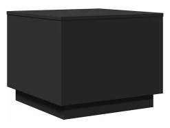 Mesa De Centro* Mesa de centro com luzes LED 50x50x40 cm PT674055 Preto