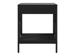Mesa De Centro|vidaxl Mesa de centro com luzes LED Infinity 40x40x49 cm Preto