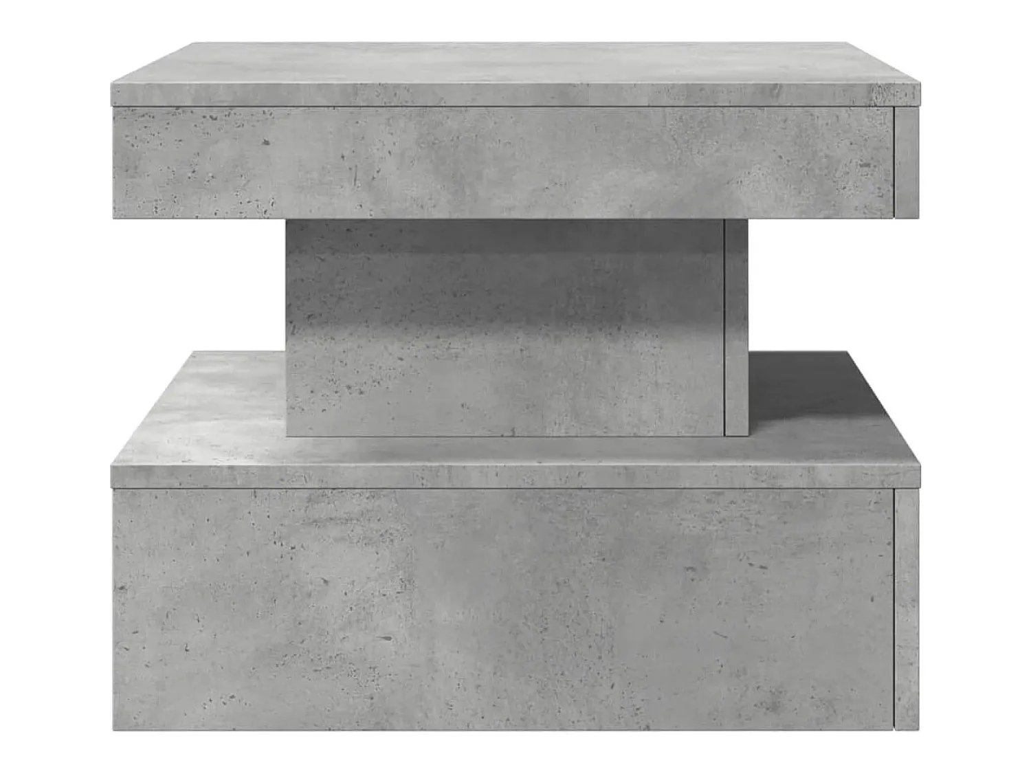 vidaxl Mesa de centro com luzes LED 50x50x40 cm cimento^ Mesa De Centro