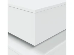 Mesa De Centro*vidaxl Mesa de centro com luzes LED 50x50x40 cm Branco