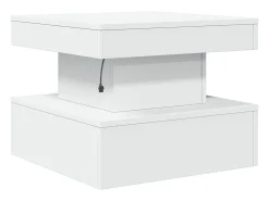 Mesa De Centro|vidaxl Mesa de centro com luzes LED 50x50x40 cm Branco