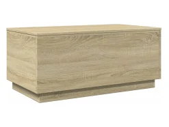 Discount Mesa de centro com luzes LED 90x50x40 cm carvalho sonoma PT583107 Castanho
