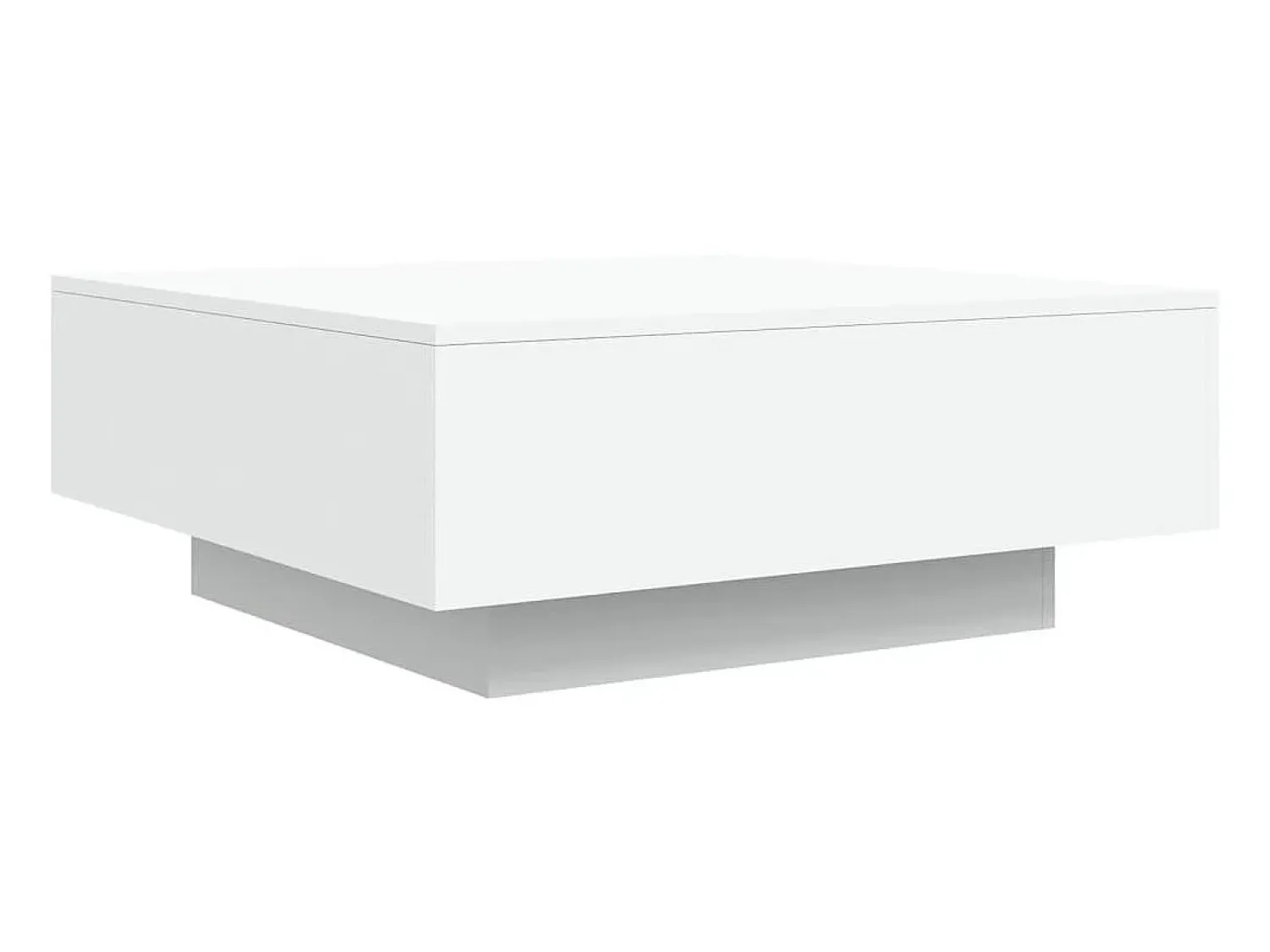 Mesa De Centro| Mesa de centro com luzes LED 80x80x31cm PT276648 Branco