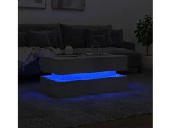 Sale vidaxl Mesa de centro com luzes LED 90x50x40 cm cimento Cinzento