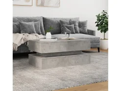 Sale vidaxl Mesa de centro com luzes LED 90x50x40 cm cimento Cinzento