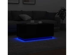 Mesa De Centro* Mesa de centro com luzes LED 90x50x40 cm PT893125 Preto