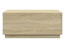 Online vidaxl Mesa de centro com luzes LED 90x50x40 cm carvalho sonoma Natural claro