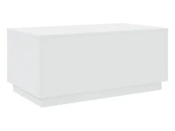Mesa De Centro| Mesa de centro com luzes LED 90x50x40 cm PT665209 Branco