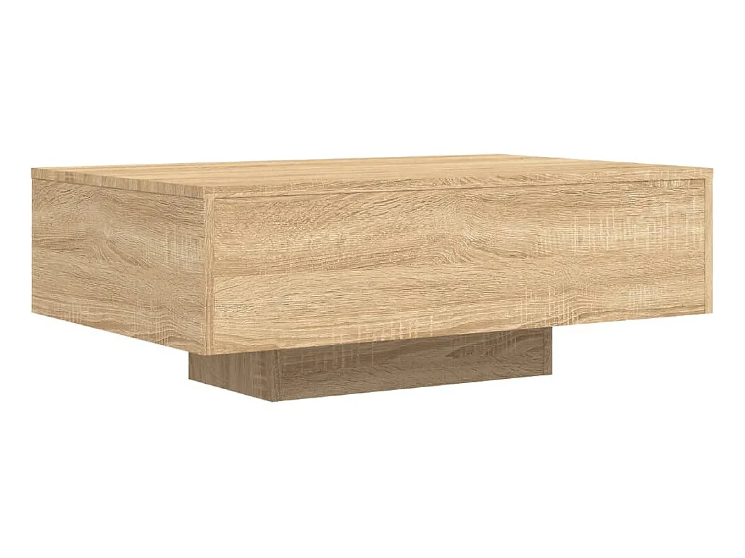 Mesa De Centro* Mesa de centro com luzes LED 85x55x31 cm carvalho sonoma PT461417 Castanho