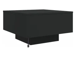 Mesa De Centro*vidaxl Mesa de centro com luzes LED 55x55x31 cm Preto