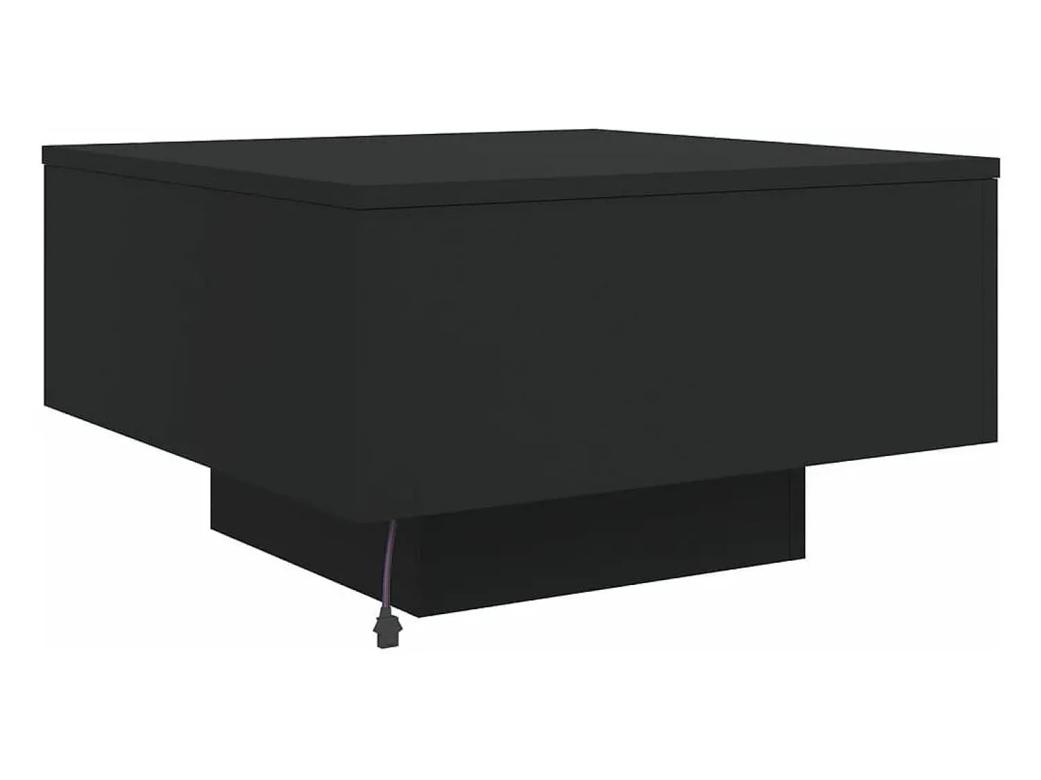Mesa De Centro*vidaxl Mesa de centro com luzes LED 55x55x31 cm Preto