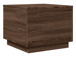 Mesa de centro com luzes LED 50x50x40 cm carvalho PT420226 Castanho