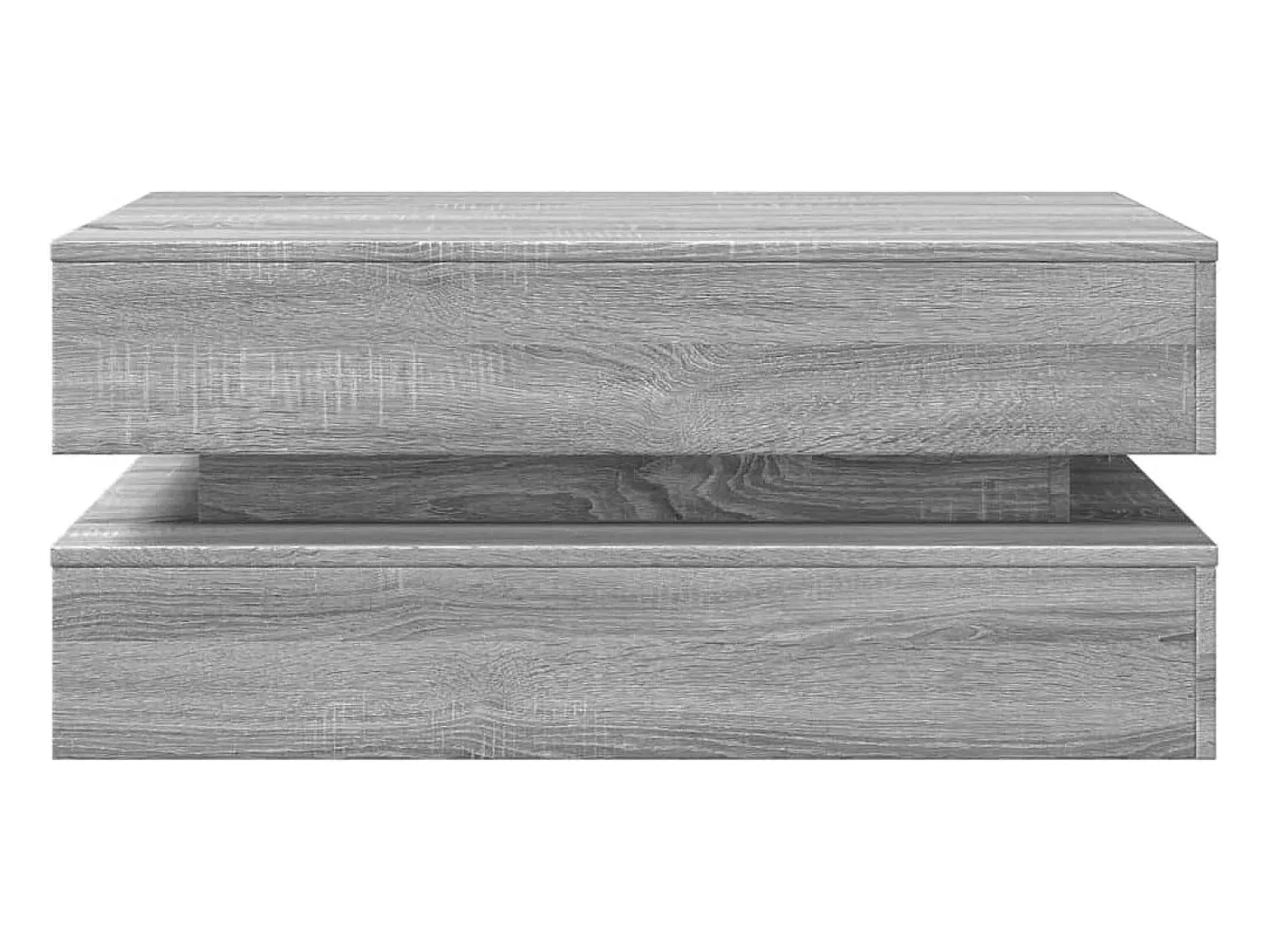 Mesa De Centro*vidaxl Mesa de centro com luzes LED 90x50x40 cm sonoma Cinzento