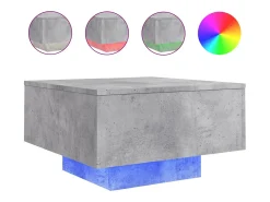 Mesa De Centro*vidaxl Mesa de centro com luzes LED 55x55x31 cm cimento Cinzento