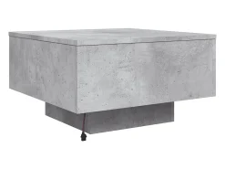 Mesa De Centro*vidaxl Mesa de centro com luzes LED 55x55x31 cm cimento Cinzento