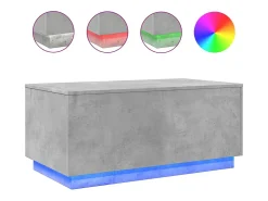 vidaxl Mesa de centro com luzes LED 90x50x40 cm cimento^ Mesa De Centro