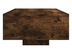 Mesa De Centro|vidaxl Mesa de centro com luzes LED 85x55x31 cm carvalho fumado Natural escuro