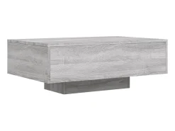 Mesa De Centro* Mesa de centro com luzes LED 85x55x31 cm sonoma PT188406 Cinzento