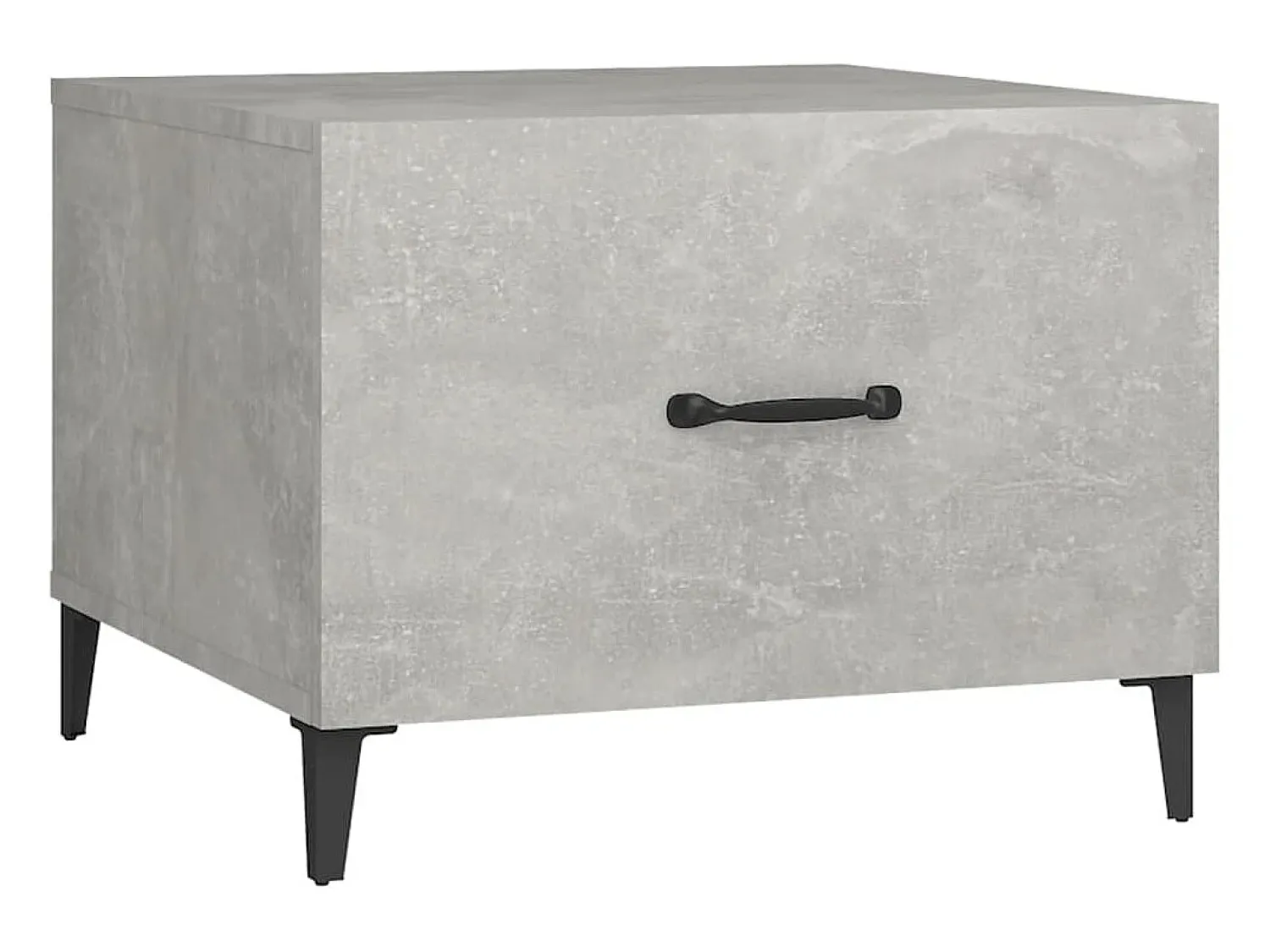 Best vidaxl Mesa de centro com pernas de metal 50x50x40 cm -cimento Cinzento