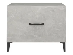 Best vidaxl Mesa de centro com pernas de metal 50x50x40 cm -cimento Cinzento