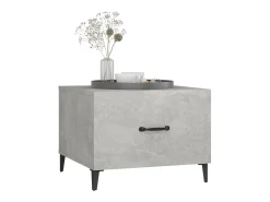 Mesa de centro com pernas de metal 50x50x40 cm -cimento PT694565 Cinzento