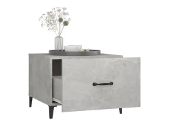 Mesa de centro com pernas de metal 50x50x40 cm -cimento PT694565 Cinzento