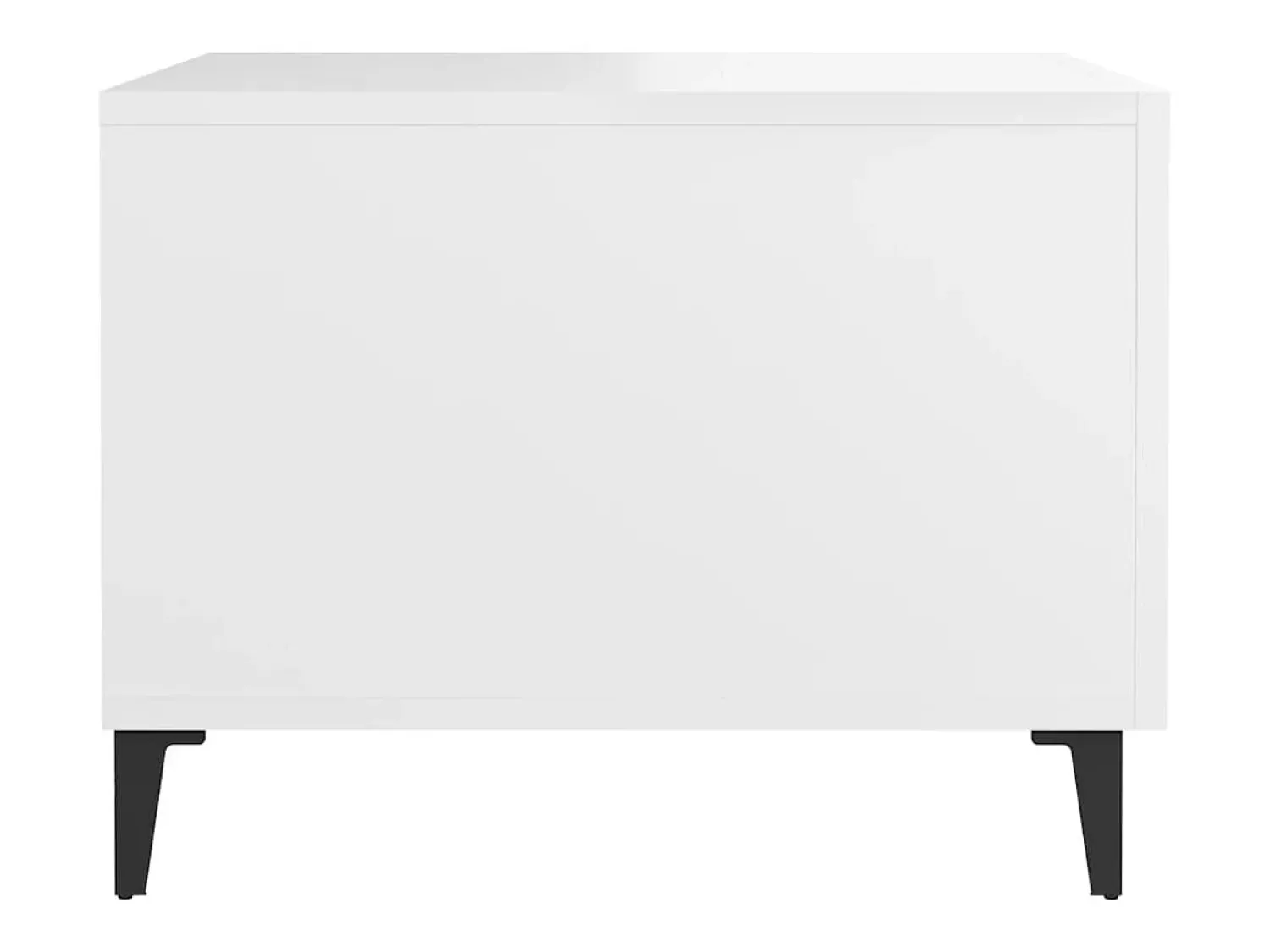 Clearance vidaxl Mesa de centro com pernas de metal 2 pcs 50x50x40 cm Branco