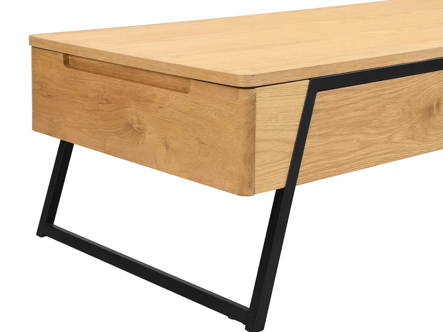 Mesa De Centro*Vente-unique Mesa de centro com tampo elevável folheado de carvalho - Natural - EBENORA Natural claro