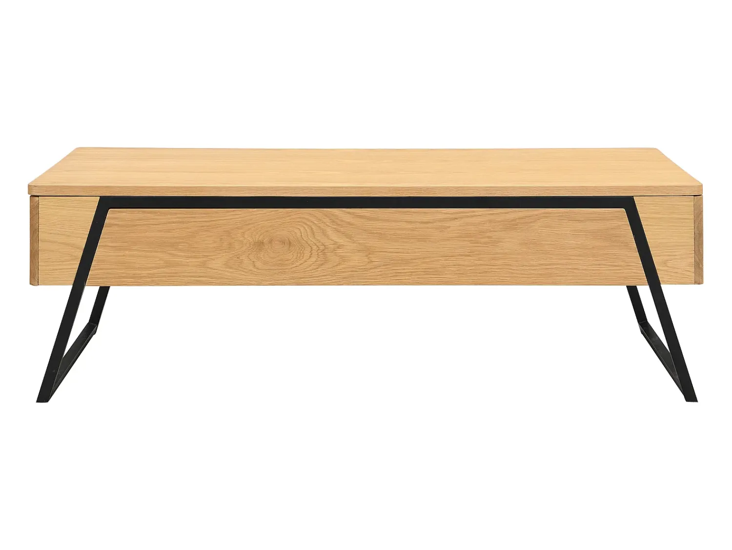 Mesa De Centro*Vente-unique Mesa de centro com tampo elevável folheado de carvalho - Natural - EBENORA Natural claro