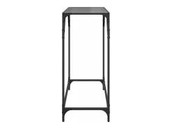 New Mesa de centro com tampo em vidro 80x35x81 cm aço PT331285 Preto