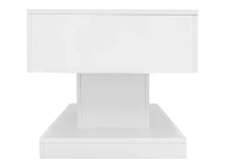 Merax Mesa de centro com tampo elevatório - 100 x 50 x 45 cm - LEDs - Aglomerado e metal - brilhante^ Mesa De Centro