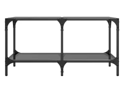Mesa De Centro|vidaxl Mesa de centro com topo em vidro 78,5x40x40 cm aço Preto