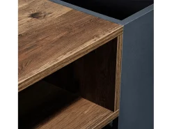 ModernLuxe Mesa de centro com uma gaveta - estilo industrial - Castanho e Preto^ Mesa De Centro