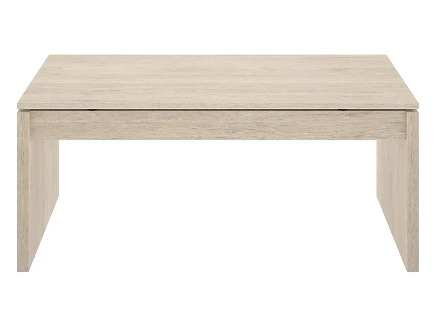 Mesa De Centro*Dmora Mesa de centro Dburgi, Porta-revistas para sala com compartimento de arrumação, Mesa de centro baixa elevada, 102x50h43 cm, Carvalho Castanho
