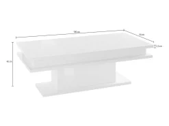 Mesa De Centro|Dmora Mesa de centro DCampores, Mesa de estar, Armário de armazenamento baixo, Mesa de café, 100x55h42 cm, Bordo Castanho