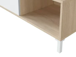 Mesa De Centro*Dmora Mesa de centro Dcresp, Mesa de centro, Mesa baixa da sala, 100x50h40 cm, Carvalho e Branco Castanho