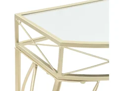 Best Mesa de centro de estilo francês metal 82x39x76 cm PT705384 Dourado