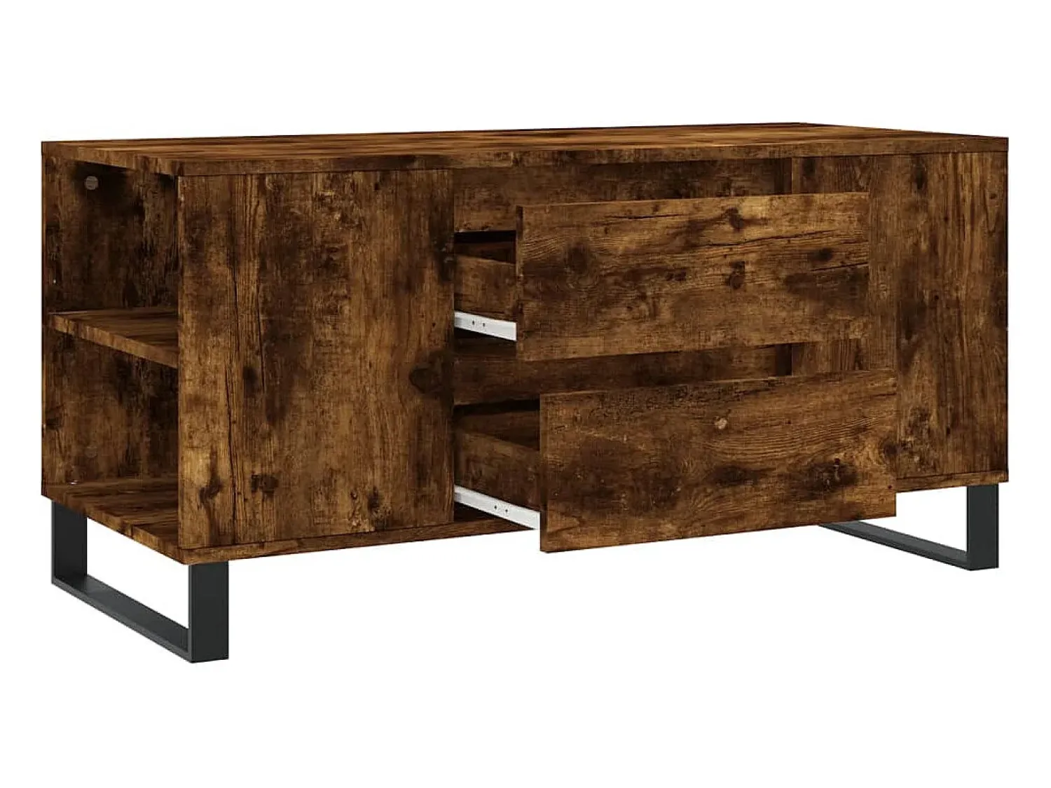 Mesa De Centro*vidaxl Mesa de centro derivados de madeira carvalho fumado Castanho