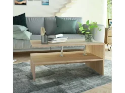 Mesa De Centro* Mesa de centro derivados de madeira 90x59x42 cm cor carvalho PT730811 Castanho