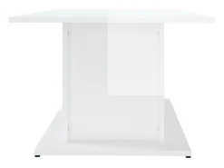New vidaxl Mesa de centro derivados de madeira brilhante Branco