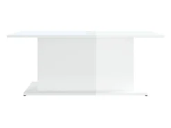New vidaxl Mesa de centro derivados de madeira brilhante Branco