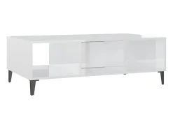 Clearance vidaxl Mesa de centro derivados de madeira brilhante Branco