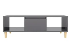 Mesa De Centro*vidaxl Mesa de centro derivados de madeira cinza brilhante Cinzento