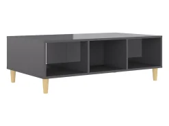Mesa De Centro*vidaxl Mesa de centro derivados de madeira cinza brilhante Cinzento