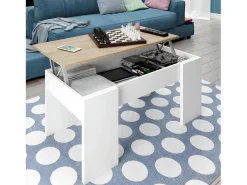 Clearance Saldosystocks Mesa de Centro Elevatoria Elise, 90x50cm Branco