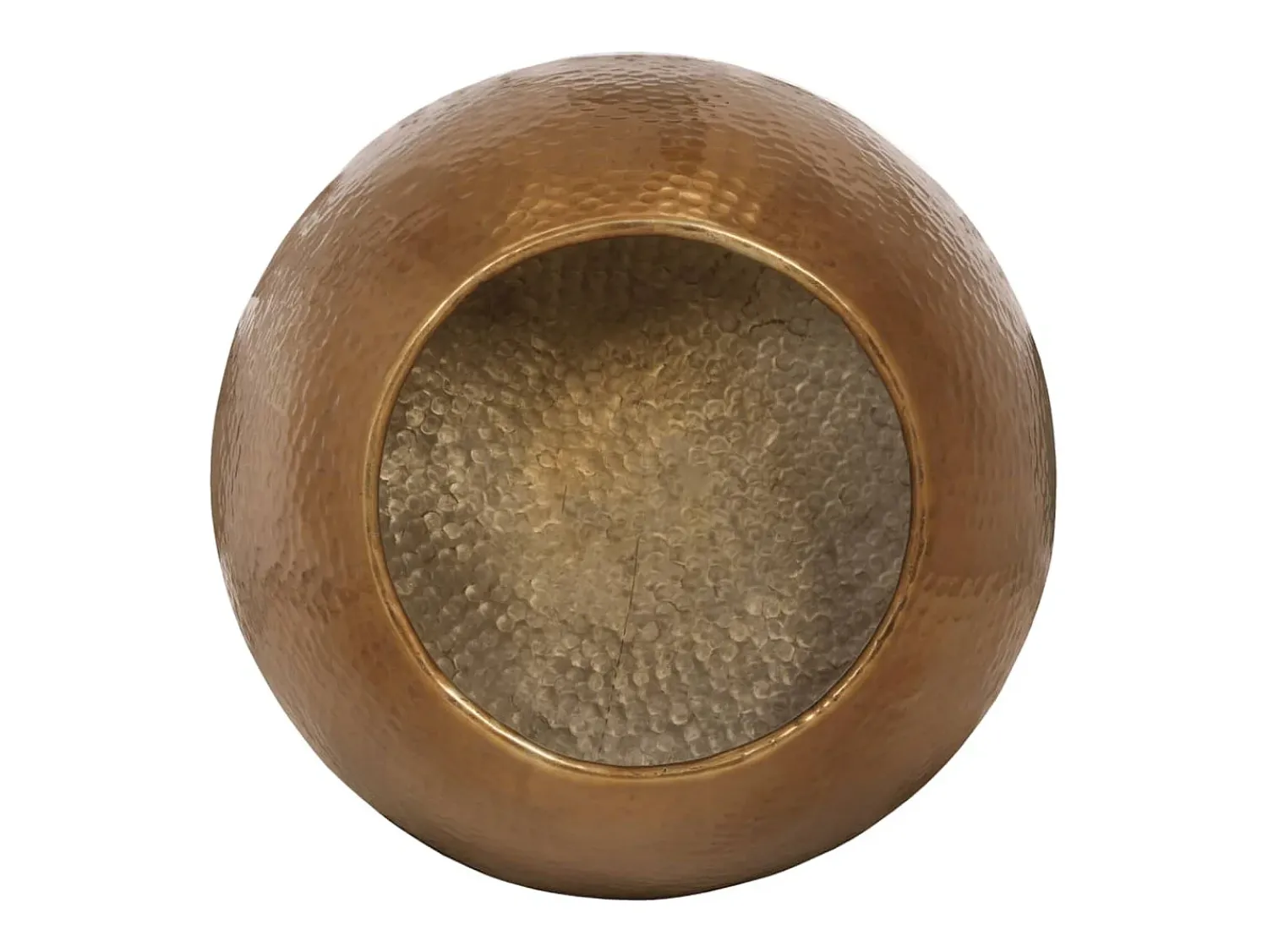 Mesa De Centro| Mesa de centro em alumínio martelado Ø 50x30 cm bronze PT310249 Amarelo